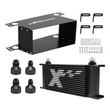 US Stock/16-Row Universal Oil Cooler Kit AN10 fit for Automotive Installation Bl