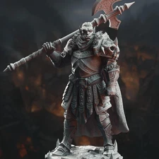 Orc Knight: 3D Resin Miniature for D&D, Pathfinder (32mm/75mm)