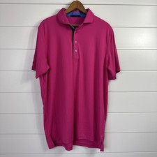 Men's Greyson Golf Polo Shirt Short Sleeve Hot Pink sz L