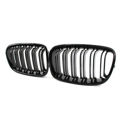 Kühlergrill Doppelsteg Nieren Grill Glanz Schwarz für BMW 1er F20 F21 2011-2014