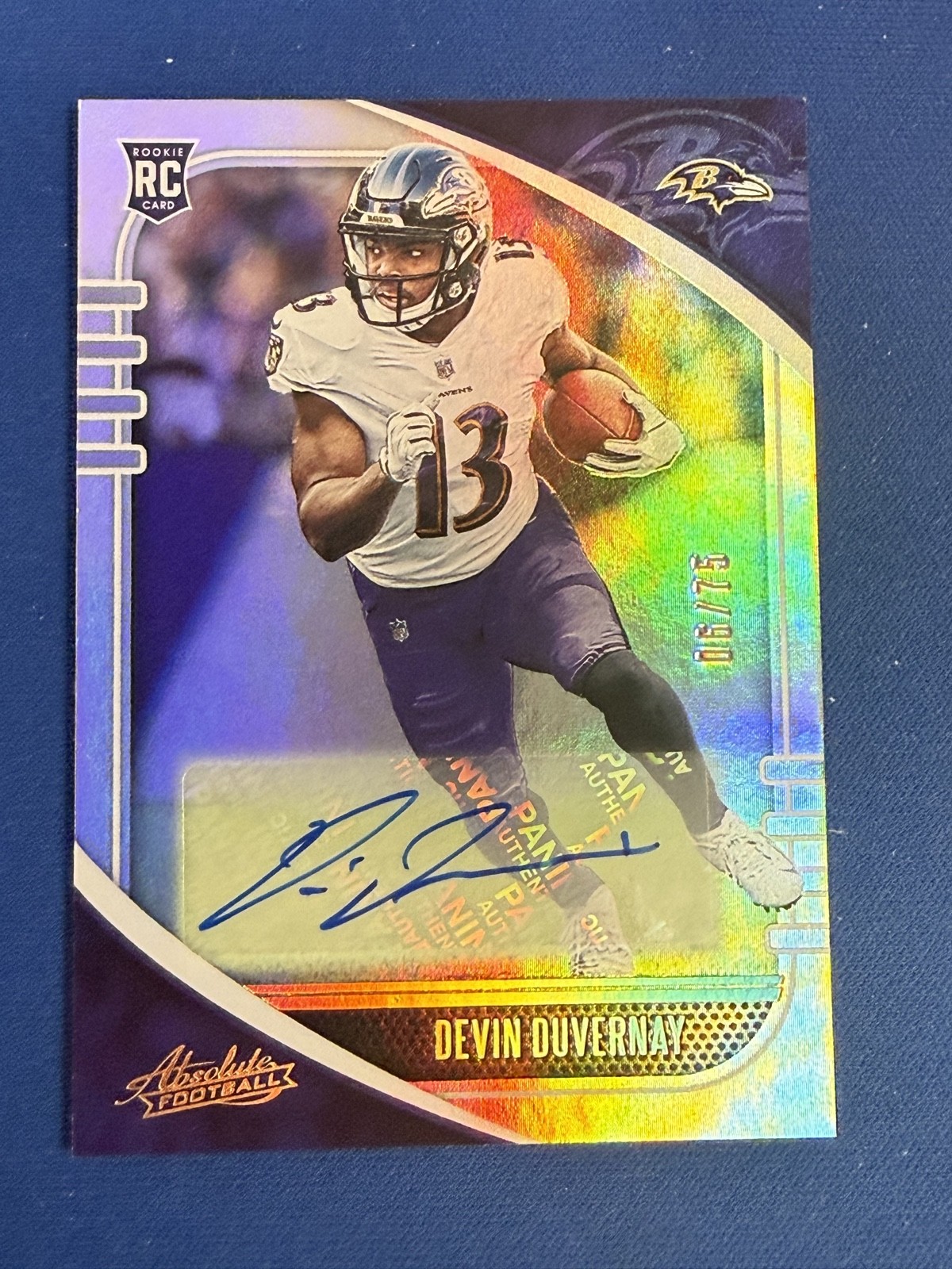 Devin Duvernay Panini Absolute #132 Autograph Spectrum
