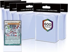 600 Count Clear Card Sleeves Soft Penny Sleeves for Trading Cards Baseball Card