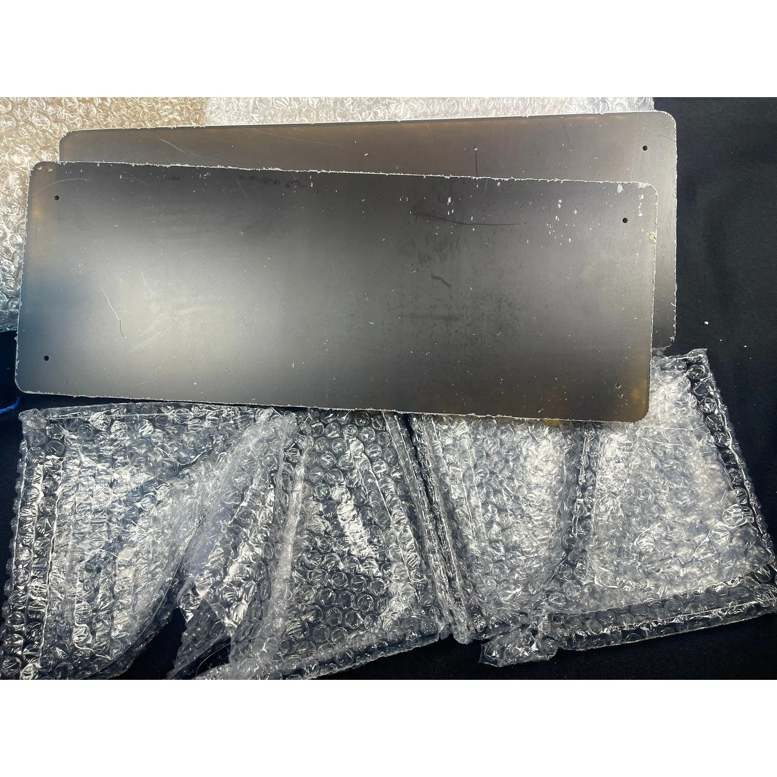 Set of 2 Black Floating Wall Shelves 15x5 Acrylic Display with Hardware