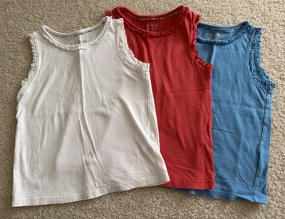 Mini Boden Girl Set Tanks Ruffle Sleeve Size 5-6 Year