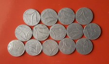 LOTTO 14 MONETE 10 LIRE SPIGA FALSE ANNI TRA 1951 E 1955 CON ROTAZIONI [O612]