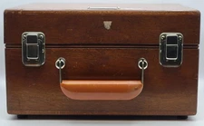 Vintage Weston Model 370 AC & DC Ammeter Meter in Wooden Case Newark NJ USA