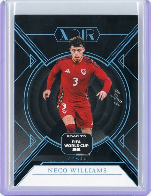 2025-26 Panini Noir FIFA Neco Williams Holo Platinum 1/1 #38 Wales