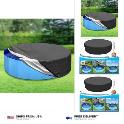 Tufmunb 63 inch Foldable Dog Pet Bath Pool Cover, Portable Round Collapsible ...