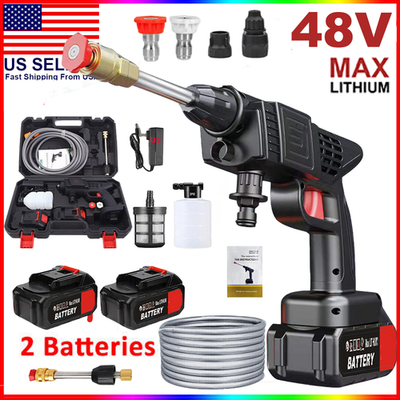 #ad Portable Cordless Electric High Pressure Washer Spray Gun Car Wash Tool Boxset $29.75
