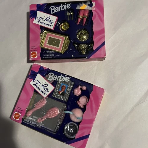 Vintage 1995 Barbie Set Of 2 PRETTY TREASURES Accessories. NIB!