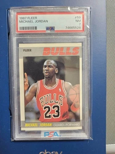 1987 Fleer # 59 Michael Jordan - PSA 7 NM - 2nd Year Card