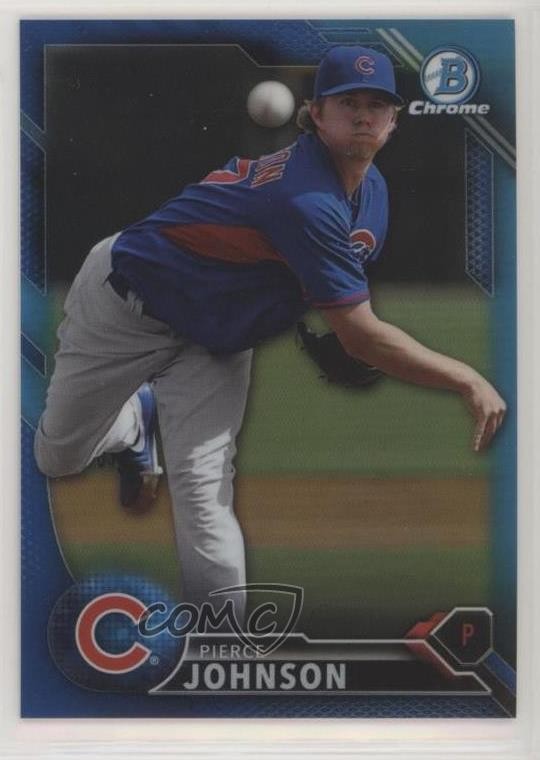 2016 Bowman Chrome Prospects Blue Refractor 8/150 Pierce Johnson #BCP116 0f8