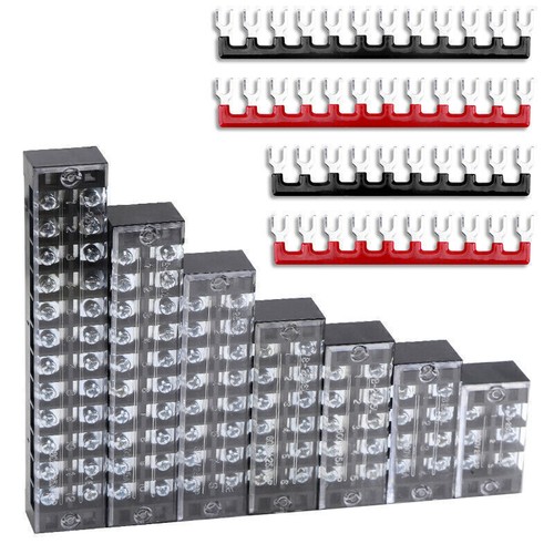 US Dual Row 3-12 Positions 600V 15A Screw Terminal Block Terminal Barrier Strip - Picture 10 of 18