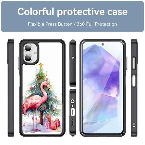 For Samsung S21 S22 S23 S24 Ultra FE hot pink Flamingo Christmas Anti skid Cover - 第 17/25 張圖片