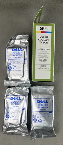 x9 Dell Printer Ink Series 9 9XL Black & Color MK990 MK991 MK992 MK993 SEALED - Picture 4 of 6