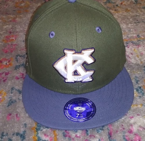 Mütze Kappe Kansas City Monarchs grün blau KC Negro League Baseball 7 1/2 Ebbets Fi