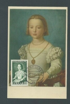 1954 Post Card Saar Princess Donna Maria De Medici 