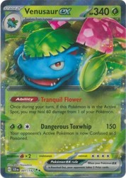 Venusaur ex (Stellar Crown Stamp) 001/142 Stellar Crown Double Rare