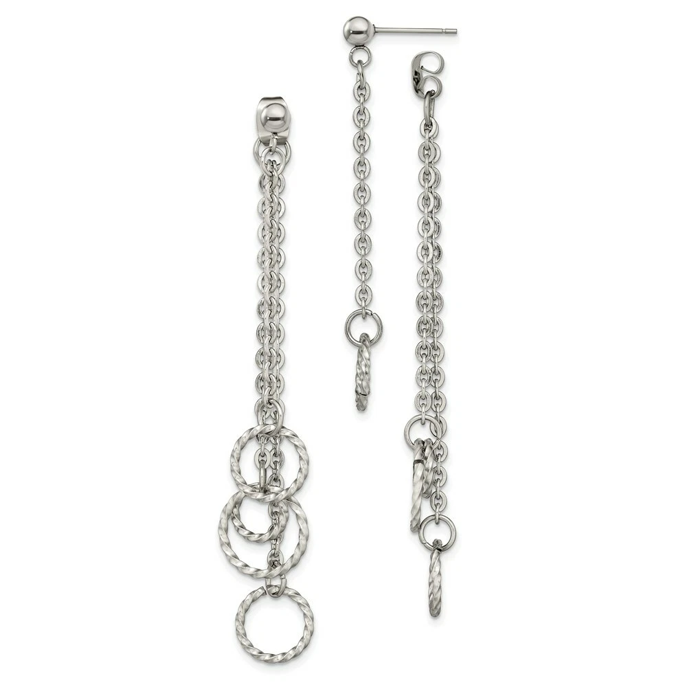 Front and back dangle earrings deals