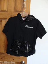 Tag 1080 short sleeve zip-front hooded 'Dance' jacket juniors size XLA black