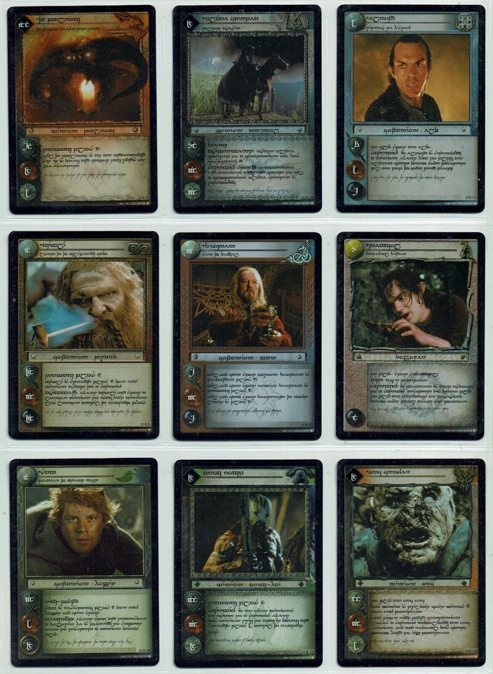 LORD OF THE RINGS TCG WAR OF THE RING ANTHOLOGY 18 CARD ELVISH TENGWAR SET - Image 3 of 3