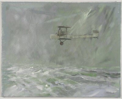 29463 - Vickers Vimy - Transatlantik-Flug 1919. Gemälde, signiert Schreier