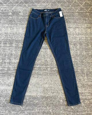 Old Navy Womens Size Long Jeans Blue Dark Wash Super