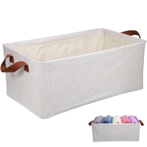 2 Pcs Drawer Storage Basket Collapsible Cube Bins Folding Cabinet