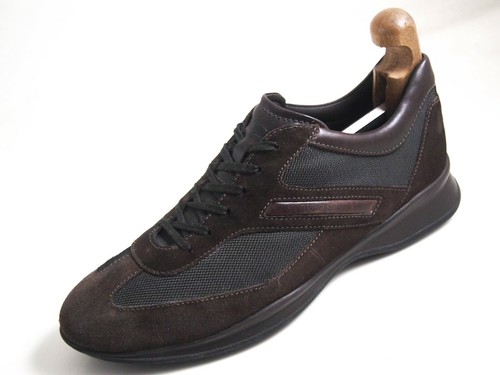 Tod's Low Top Sneakers Brown Suede Gray 