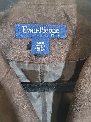 Evan-Picone Größe 14P Jacke mit Reißverschluss braun - Bild 2 von 11