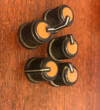 Peavey Vintage MD Series Mixer and Amplifier Knobs. Set of 5 Orange