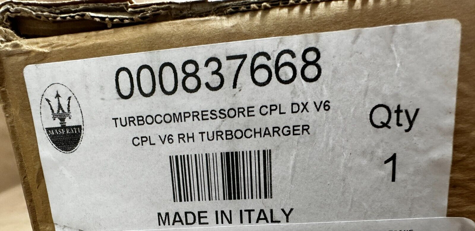 🍒 17-20 Maserati Levante Ghibli Quattroporte 3.0L V6 GAS Right turbocharger OEM
