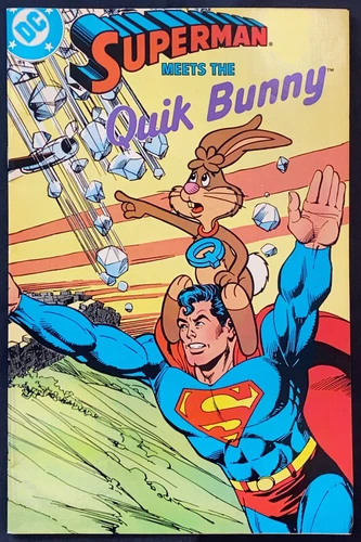 1987 DC Comics, Vintage! Superman Meets the Quik Bunny! MINT Condition, Pristine