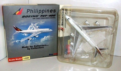 Schuco Maßstab 1/500 SJPAL008 Boeing 747-400 Philippinen N751PR