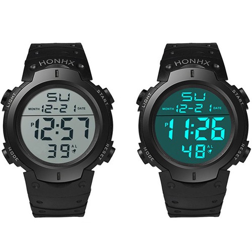 OROLOGIO POLSO CRISTALLI LIQUIDI LCD HONHX CRONOMETRO DATA UOMO DIGITALE |  eBay