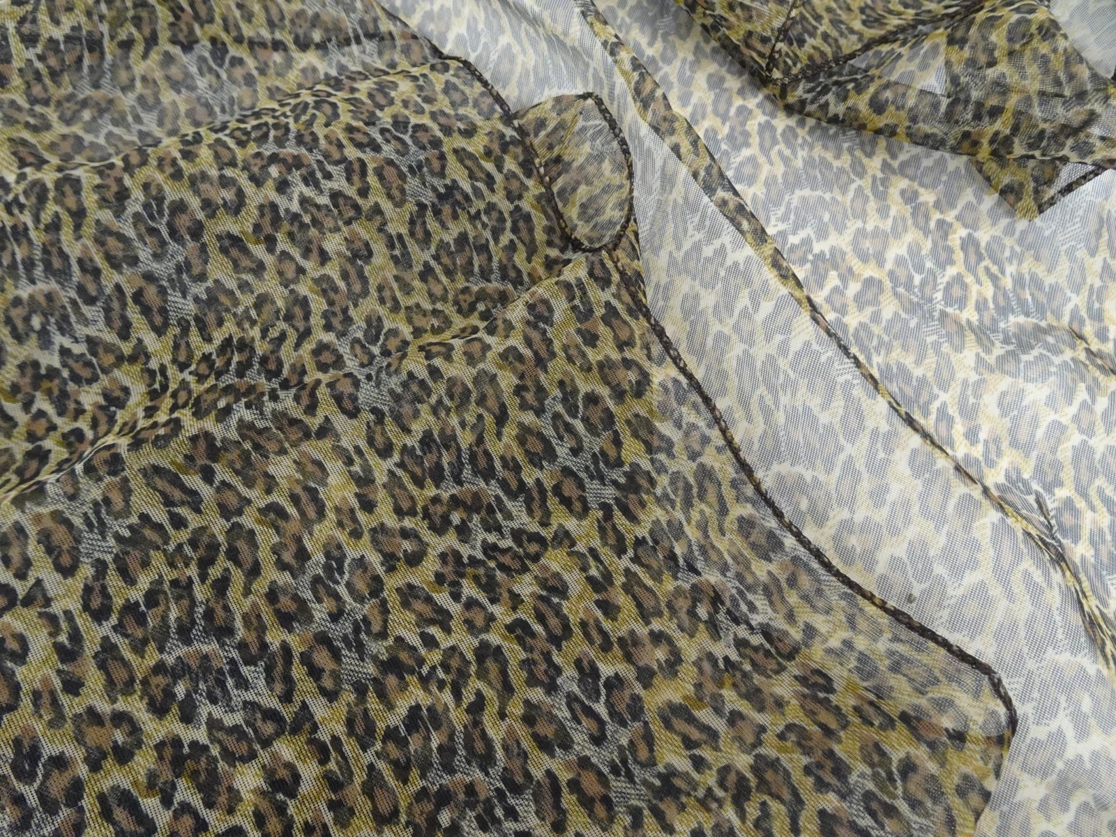 Leopard Print 20" X 50" Rectangular Sheer Scarf W… - image 7