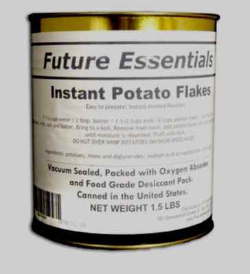 Future Essential Instant Potato Flakes 15 years Long Shelf Life Emergency-6 Cans
