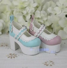 1/4 1/3 Pump Shoes for A11 Bjd Sd Msd Doll Pu Leather High Heels Candy Color