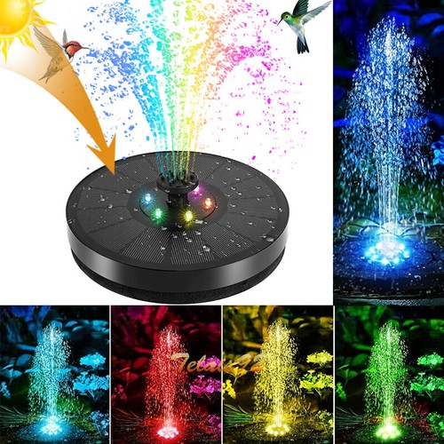 Fuente de energía solar, bomba de agua flotante sumergible, baño para pájaros