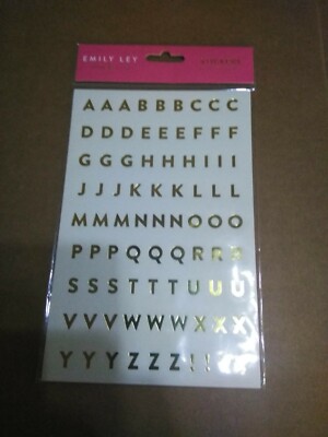 EMILY LEY At-A-Glance Planners Organizers 6 Sticker Sheets Gold Letters