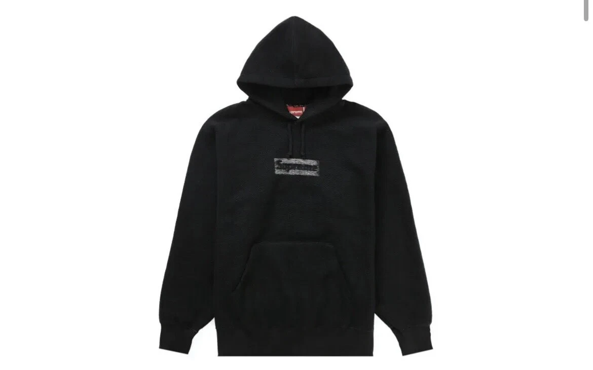 Sweat à capuche noir Supreme logo intérieur extérieur taille:PETIT EN MAIN LIVRAISON RAPIDE