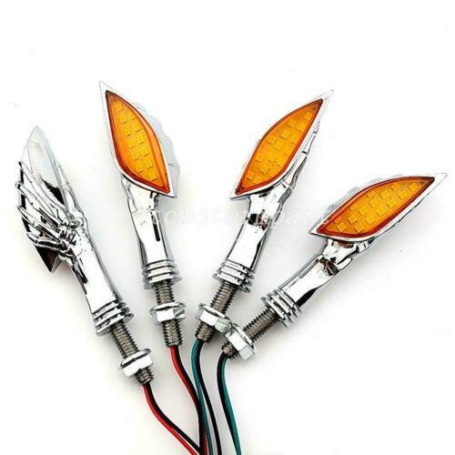 3.6 in Motorcycle Mini Plastic Hand Skeleton 15 LED Turn Signals Lights - Picture 2 of 5
