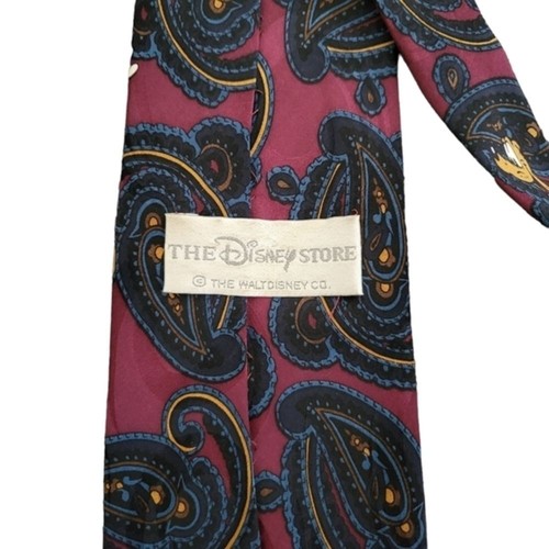 Vintage Disney Mickey Mouse, Goofy, Donald Duck and Pluto Men's Paisley Tie - Picture 4 of 7