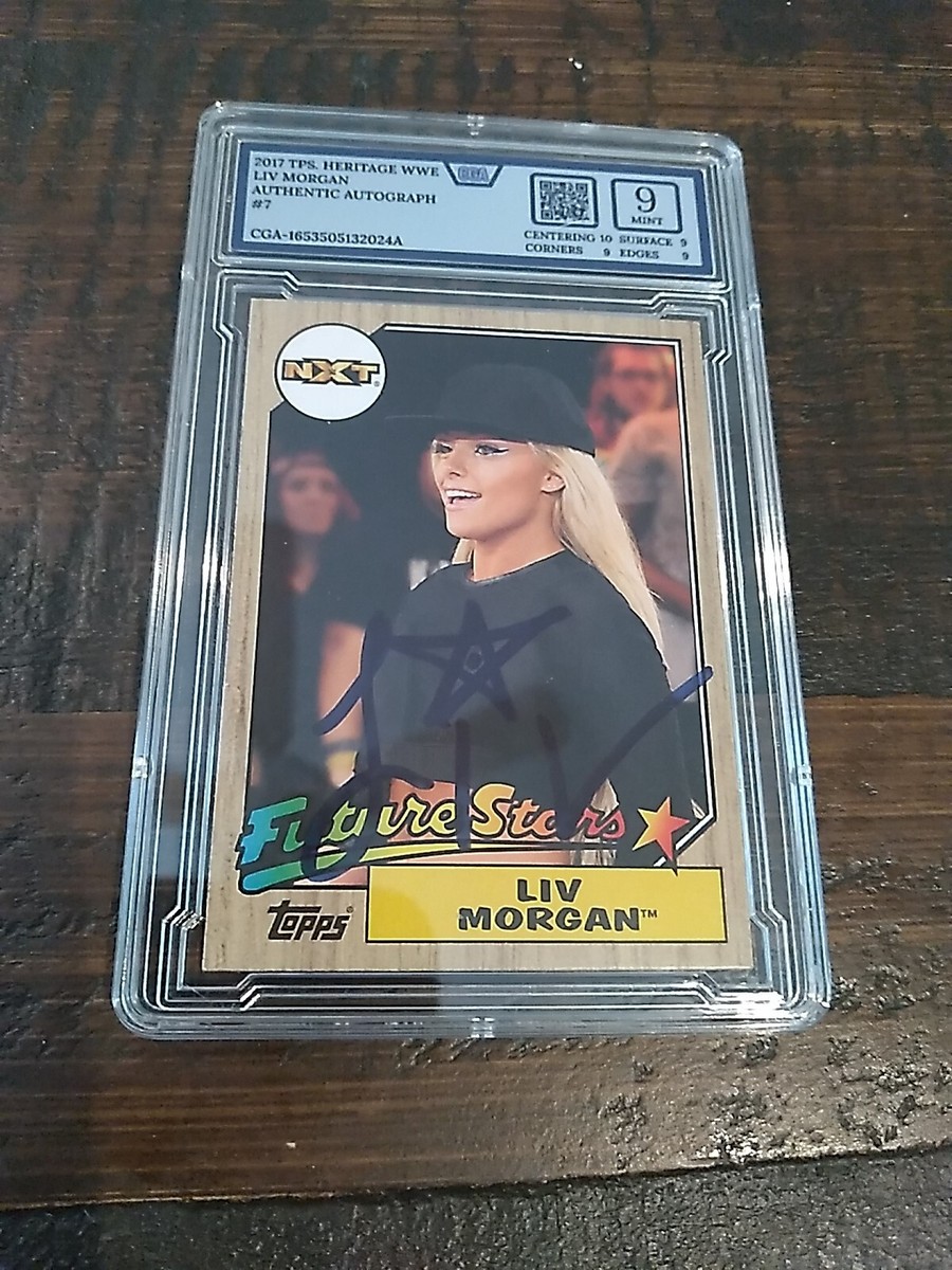 graded wwe cards Topps Heritage Wwe Liv Morgan Rookie Graded 9 Signed