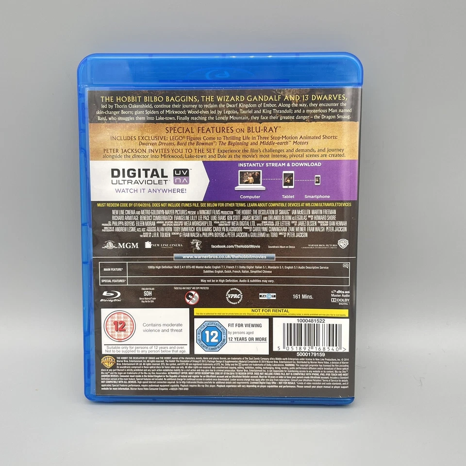 The Hobbit The Desolation Of Smaug Blu-Ray No Lego Polybag  - Image 3 of 4