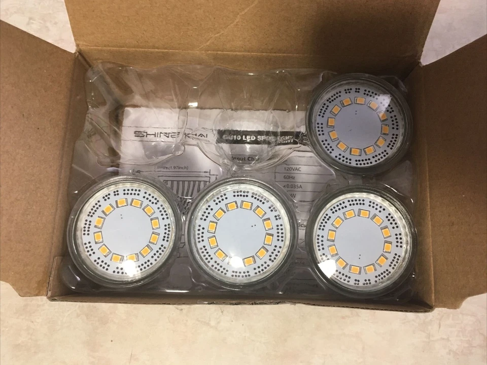 Shine Hai, GU 10 LED Spotlights, 4 in open box - Image 2 of 4