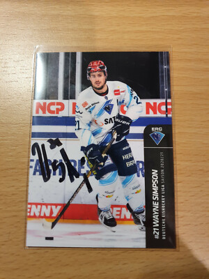DEL 20-21 2020-2021 SIGNIERT Wayne Simpson ERC Ingolstadt