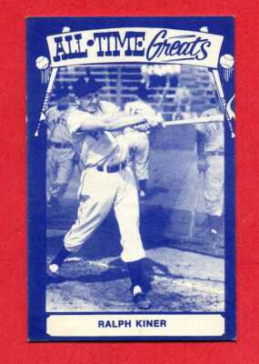 1975 TCMA All Time Greats Card RALPH KINER Pittsburgh Pirates