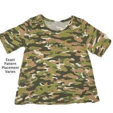 MEDIUM Boyfriend Tee LULAROE ~ GREEN & TAN CAMOUFLAGE ~ t-shirt, top, t; CAMO