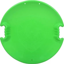 Superio Green Avalanche Winter Snow Sled with Hand Grip, 26" Round Saucer Sled